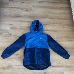 Eddie Bauer Boys jacket 3 in 1 hoodie zip up zip up blue jacket size S (7-8)